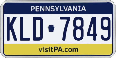 PA license plate KLD7849