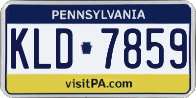 PA license plate KLD7859