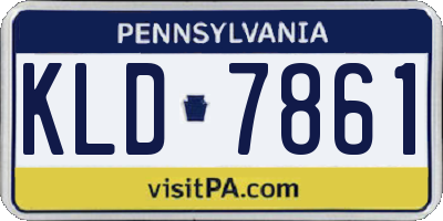 PA license plate KLD7861