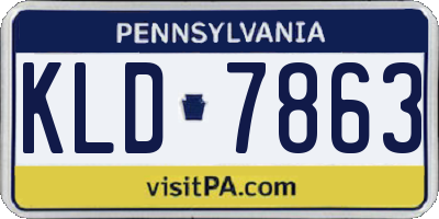 PA license plate KLD7863