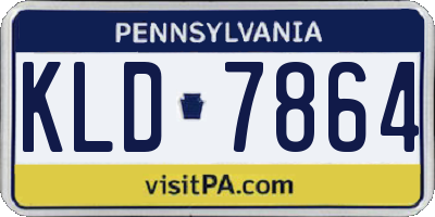 PA license plate KLD7864