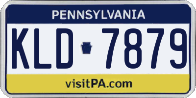 PA license plate KLD7879