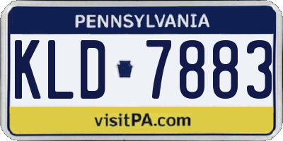 PA license plate KLD7883