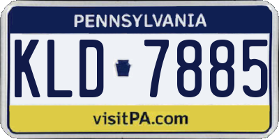PA license plate KLD7885