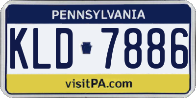 PA license plate KLD7886