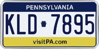 PA license plate KLD7895