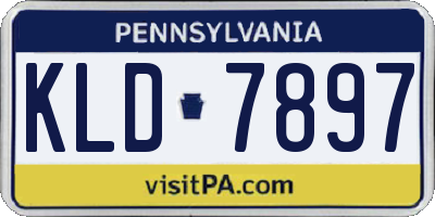 PA license plate KLD7897