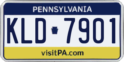 PA license plate KLD7901