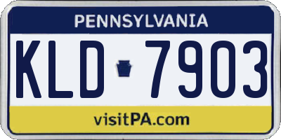PA license plate KLD7903
