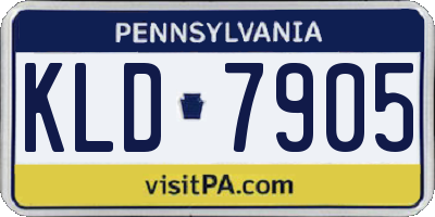 PA license plate KLD7905
