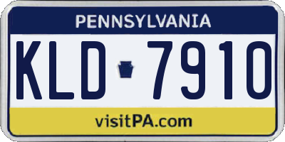 PA license plate KLD7910
