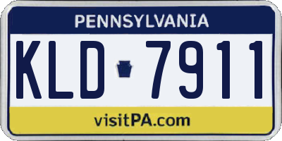 PA license plate KLD7911