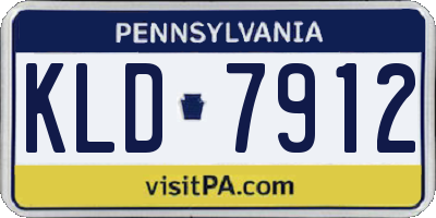 PA license plate KLD7912