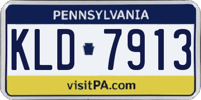 PA license plate KLD7913