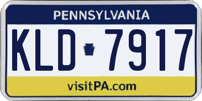 PA license plate KLD7917