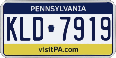 PA license plate KLD7919
