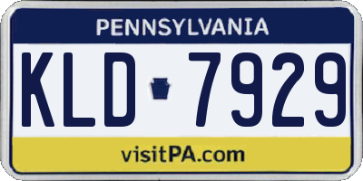 PA license plate KLD7929