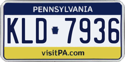 PA license plate KLD7936