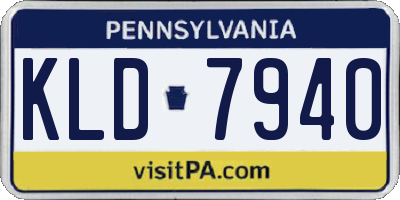 PA license plate KLD7940