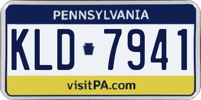 PA license plate KLD7941