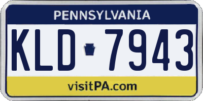PA license plate KLD7943