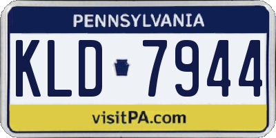 PA license plate KLD7944