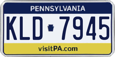 PA license plate KLD7945