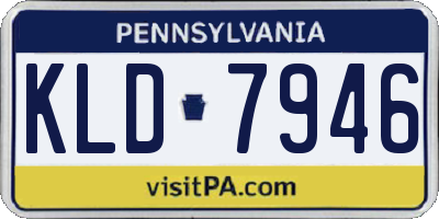 PA license plate KLD7946