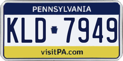 PA license plate KLD7949