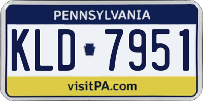PA license plate KLD7951