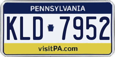 PA license plate KLD7952
