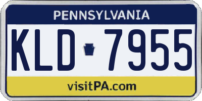PA license plate KLD7955