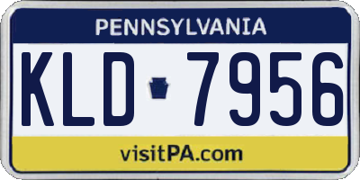 PA license plate KLD7956