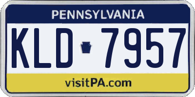 PA license plate KLD7957