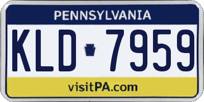 PA license plate KLD7959