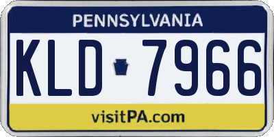 PA license plate KLD7966