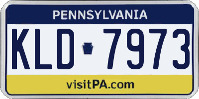 PA license plate KLD7973