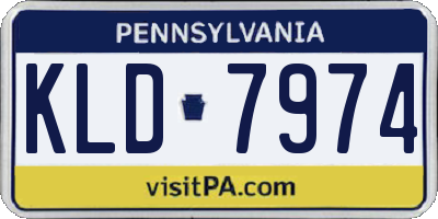 PA license plate KLD7974