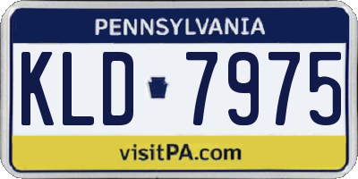 PA license plate KLD7975
