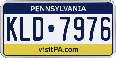 PA license plate KLD7976