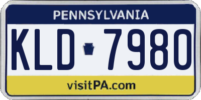 PA license plate KLD7980