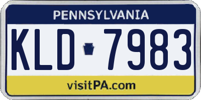 PA license plate KLD7983