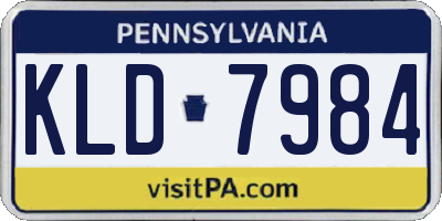 PA license plate KLD7984