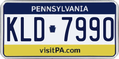 PA license plate KLD7990