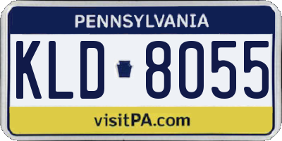 PA license plate KLD8055