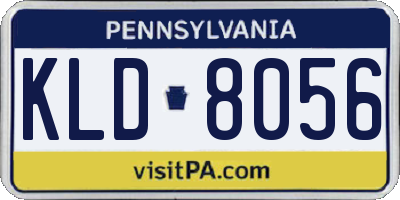 PA license plate KLD8056