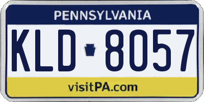 PA license plate KLD8057