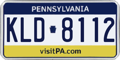 PA license plate KLD8112