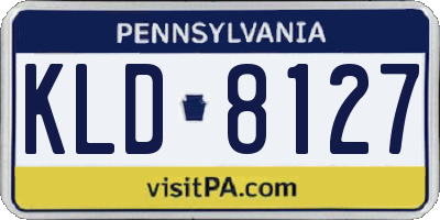 PA license plate KLD8127