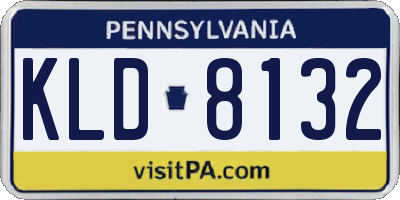 PA license plate KLD8132